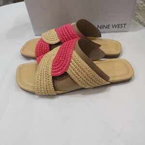Nine West Pink and Beige Women's Sandals